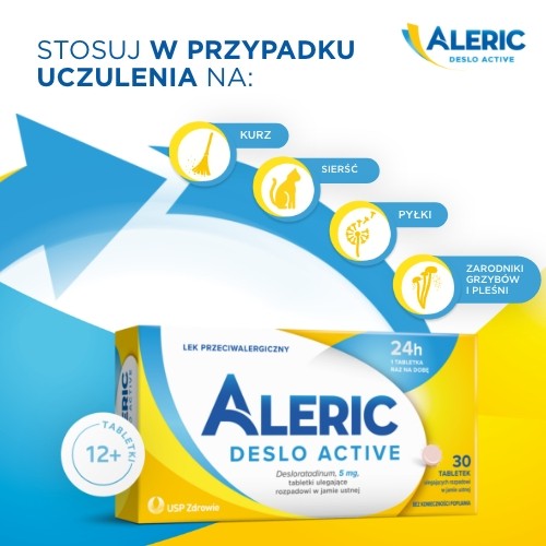 Miniaturka artykułu - #1 ALERIC Deslo Active 5 mg, 30 tabletek