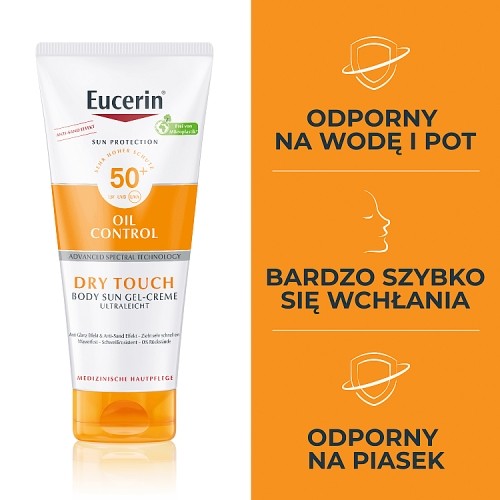 Miniaturka artykułu - #1 Eucerin Sun Oil Control Żel-krem przeciwsłoneczny ochronny SPF50, 200 ml