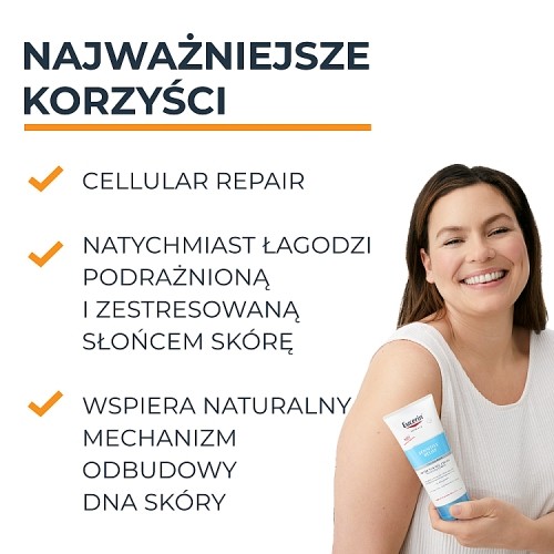 Miniaturka artykułu - #0 Eucerin After Sun Łagodzący żel-krem po opalaniu, 200 ml
