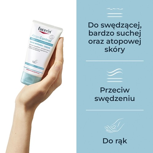 Zdjęcie produktu - 1 Eucerin AtopiControl Kojący krem do rąk dłoni z egzemą, 75 ml