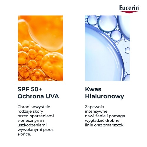 Miniaturka artykułu - #1 Eucerin Hydro Protect Ultralekki fluid ochronny SPF50+, 50 ml
