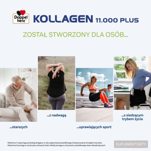 Zdjęcie produktu - 2 Zestaw Doppelherz System Kollagen 11.000 Plus, 60 ampułek po 25 ml