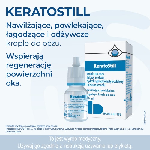 Miniaturka artykułu - #1 KERATOSTILL Krople do oczu z dekspantenolem 5%, 10 ml