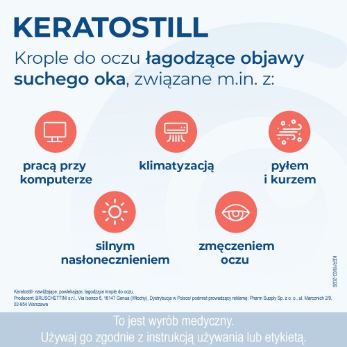 Zdjęcie produktu - 2 KERATOSTILL Krople do oczu z dekspantenolem 5%, 10 ml