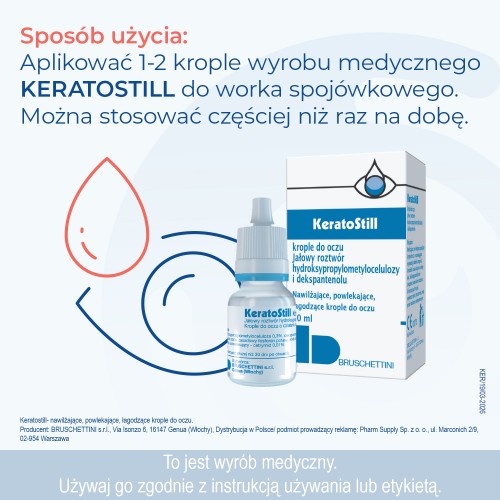 Zdjęcie produktu - 3 KERATOSTILL Krople do oczu z dekspantenolem 5%, 10 ml