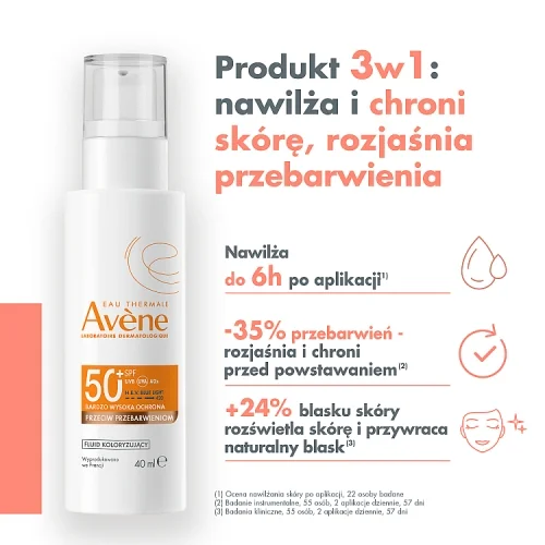 #1 – AVENE Koloryzujący fluid przeciw przebarwieniom SPF50+, 40 ml