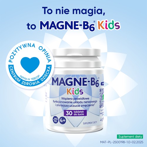 Miniaturka artykułu - #1 Magne-B6 Kids, 30 tabletek do żucia dla dzieci - suplement z magnezem