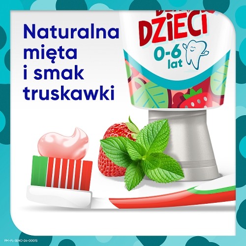 Zdjęcie produktu - 4 Sensodyne Proszkliwo Pasta do zęb&oacute;w z fluorem dla dzieci truskawkowa, 50 ml