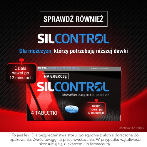Zdjęcie produktu - 5 Silcontrol Max 50 mg, 4 tabletki powlekane