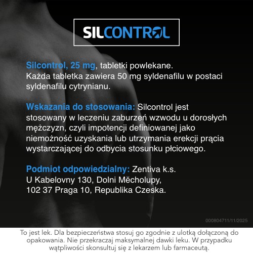 Zdjęcie produktu - 6 Silcontrol Max 50 mg, 4 tabletki powlekane
