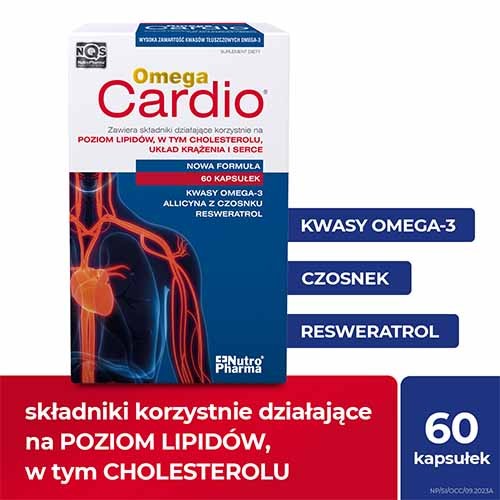 Zdjęcie produktu - 0 OMEGA CARDIO + czosnek, 60 kapsułek       