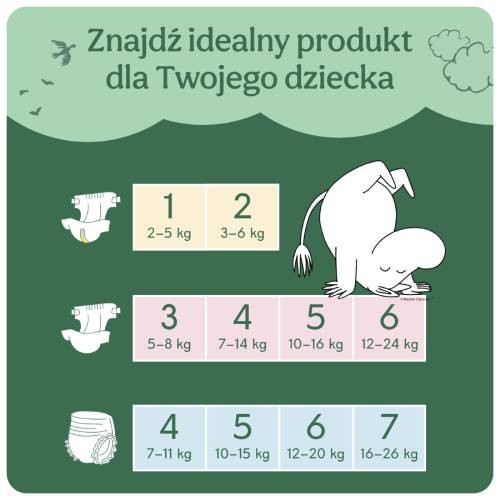 Zdjęcie produktu - 7 Moomin Baby Diapers Pieluszki ekologiczne 5 (10-16kg), 120 szt.