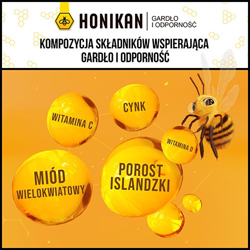 Zdjęcie produktu - 2 Honikan Gardło i Odporność Miodowe Honi - żelki, 30 szt.