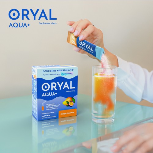 Zdjęcie produktu - 3 Oryal Aqua+ Mango, Marakuja, 14 sasz.