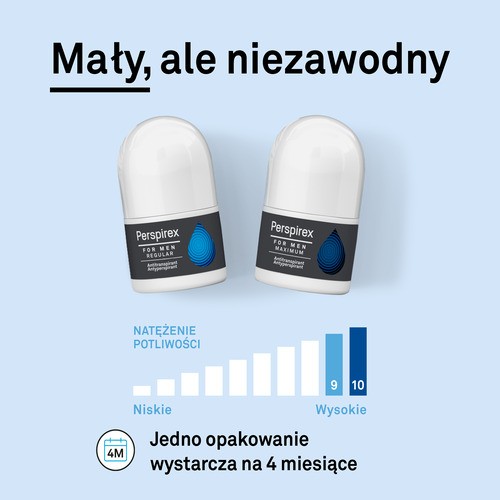 Miniaturka artykułu - #1 Perspirex Men Regular Antyperspirant roll-on, 20 ml