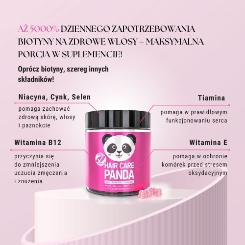 Miniaturka artykułu - #0 Noble Health Hair Care Panda wegańskie żelki, 300 g
