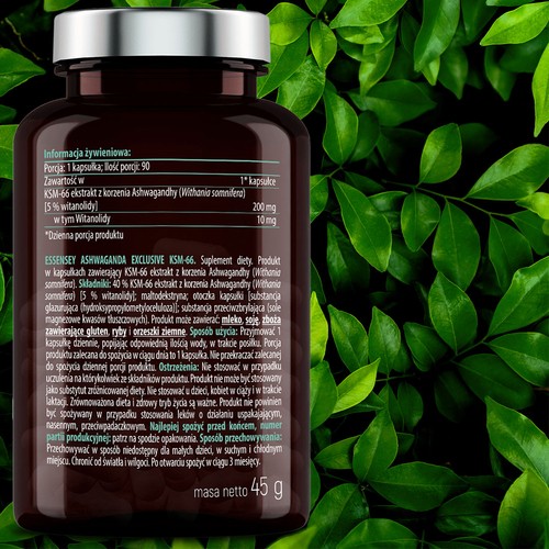 Zdjęcie produktu - 4 Essensey Ashwagandha Exclusive KSM-66, 90 kaps.