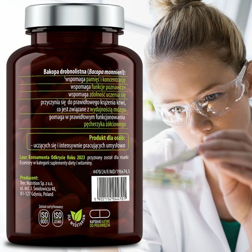 Zdjęcie produktu - 3 Essensey Bacopa Monnieri, 90 kaps.