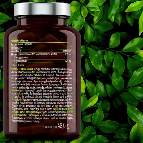 Zdjęcie produktu - 4 Essensey Bacopa Monnieri, 90 kaps.