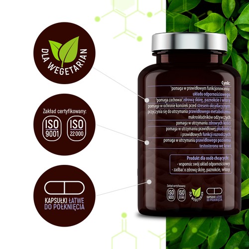 Miniaturka artykułu - #1 Essensey Cynk organiczny, 120 kaps.