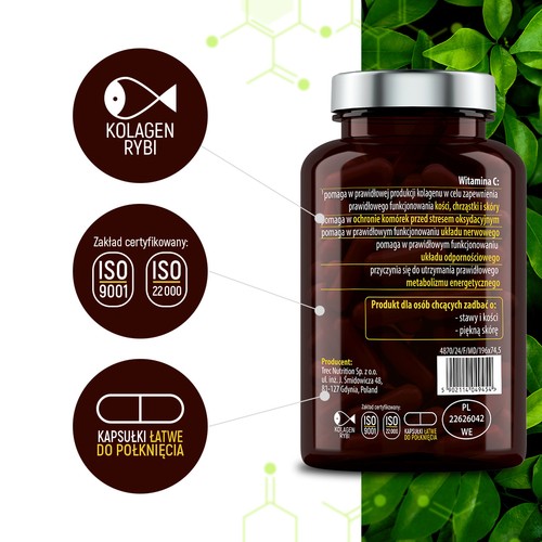 Miniaturka artykułu - #1 Essensey Kolagen Rybi Forte 2200 mg, 120 kaps.