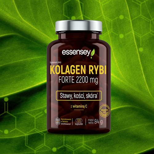 Zdjęcie produktu - 2 Essensey Kolagen Rybi Forte 2200 mg, 120 kaps.