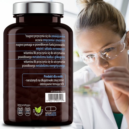 Zdjęcie produktu - 3 Essensey Magnez + Witamina B6, 90 kaps.