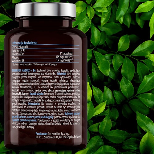 Zdjęcie produktu - 4 Essensey Magnez + Witamina B6, 90 kaps.