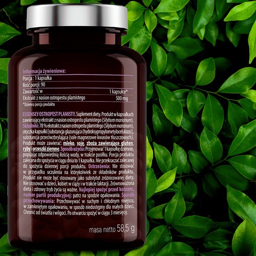 Zdjęcie produktu - 4 Essensey Ostropest plamisty, 90 kaps.