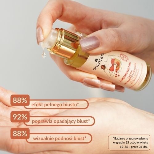 Miniaturka artykułu - #1 Orientana Olejek do pielęgnacji biustu i dekoltu z olejem jojoba i ashwagandhą, 30 ml