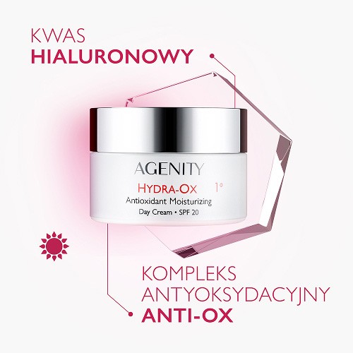 Zdjęcie produktu - 2 Agenity Hydra-Ox Antyoksydacyjny krem nawilżający na dzień SPF 20, 50 ml