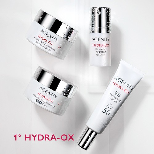 Zdjęcie produktu - 3 Agenity Hydra-Ox Odbudowujący krem nawilżający na noc, 50 ml
