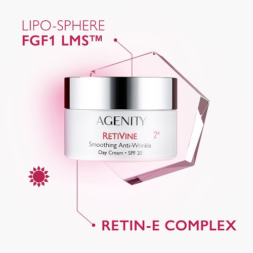 Zdjęcie produktu - 4 Agenity Retivine Wygładzający krem Przeciwzmarszczkowy na dzień SPF 20, 50 ml
