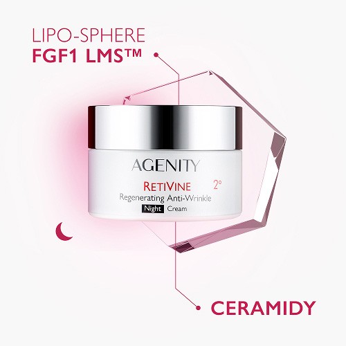 Zdjęcie produktu - 2 Agenity Rerivine Regenerujący krem Przeciwzmarszczkowy na noc, 50 ml