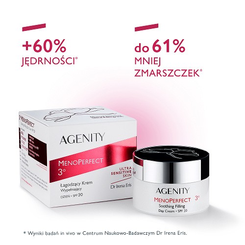 Miniaturka artykułu - #0 Agenity Menoperfect Łagodzący krem wypełniający na dzień SPF 20, 50 ml