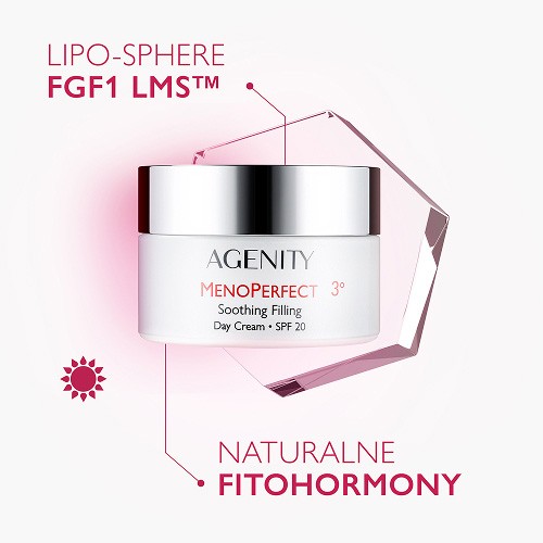 Zdjęcie produktu - 2 Agenity Menoperfect Łagodzący krem wypełniający na dzień SPF 20, 50 ml