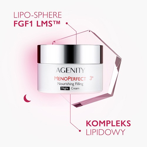 Zdjęcie produktu - 2 Agenity MenoPerfect 3&deg; Odżywczy krem wypełniający na noc, 50 ml