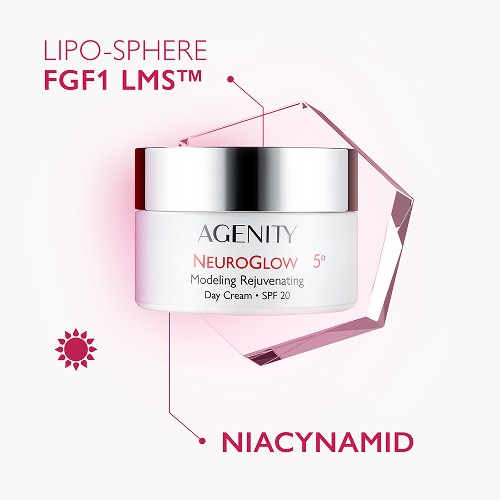 Zdjęcie produktu - 3 Agenity Neuroglow Modelujący krem odmładzający na dzień SPF 20, 50 ml