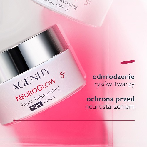 Miniaturka artykułu - #1 Agenity Neuroglow Naprawczy krem odmładzający na noc, 50 ml