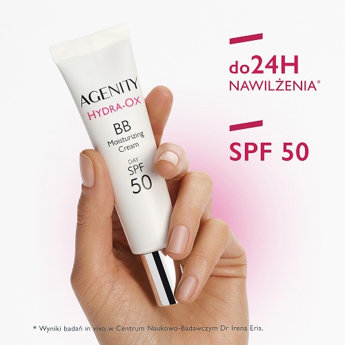 Miniaturka artykułu - #0 Agenity Hydra-Ox BB Krem nawilżający na dzień SPF50, 20 Medium Beige, 30 ml