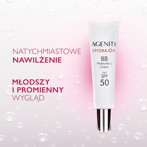 Zdjęcie produktu - 2 Agenity Hydra-Ox BB Krem nawilżający na dzień SPF50, 20 Medium Beige, 30 ml