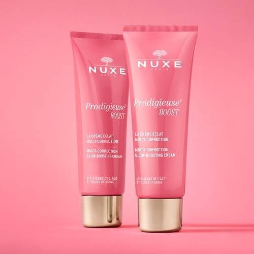 #2 – NUXE Zestaw Prodigieuse Boost Krem rozświetlający do sk&oacute;ry suchej, 40 ml + Żelowy balsam pod oczy, 15 ml