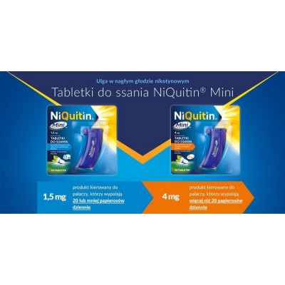 Zdjęcie produktu - 1 NiQuitin Mini 1,5mg - 20 tabletek 