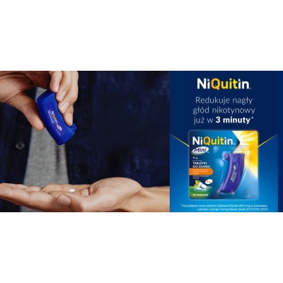 Zdjęcie produktu - 2 NiQuitin Mini 1,5mg - 20 tabletek 