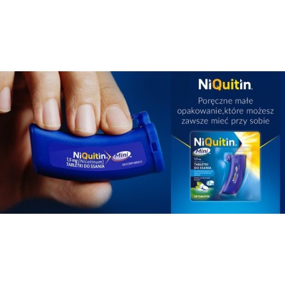 Zdjęcie produktu - 3 NiQuitin Mini 1,5mg - 20 tabletek 