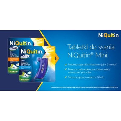 Zdjęcie produktu - 4 NiQuitin Mini 1,5mg - 20 tabletek 