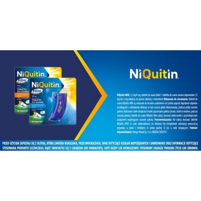 Zdjęcie produktu - 5 NiQuitin Mini 1,5mg - 20 tabletek 