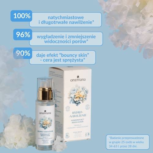 Miniaturka artykułu - #1 Orientana Hydro-Nawilżenie Nawadniający Serum-Eliksir Tremella Egzosomy Kwas mlekowy, 30 ml