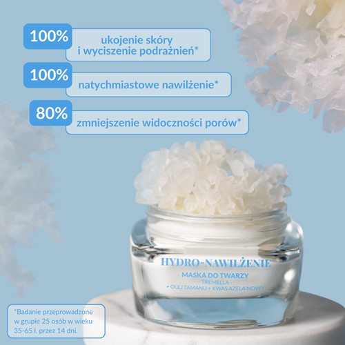 Miniaturka artykułu - #1 Orientana Hydro-Nawilżenie Maseczka łagodząca niedoskonałości Tremella Olej Tamanu Kwas Azelainowy, 50 ml