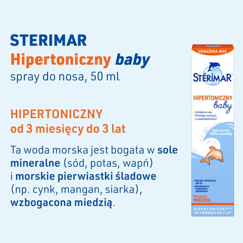 Miniaturka artykułu - #0 STERIMAR BABY Hipertoniczny z  miedzią - 50 ml 